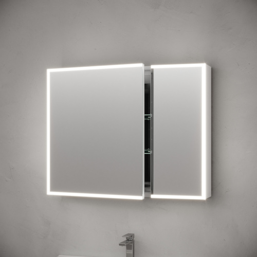 Зеркало-шкаф Sancos Evoke SC8090 90х70 подвесной цвет серый - фото 4